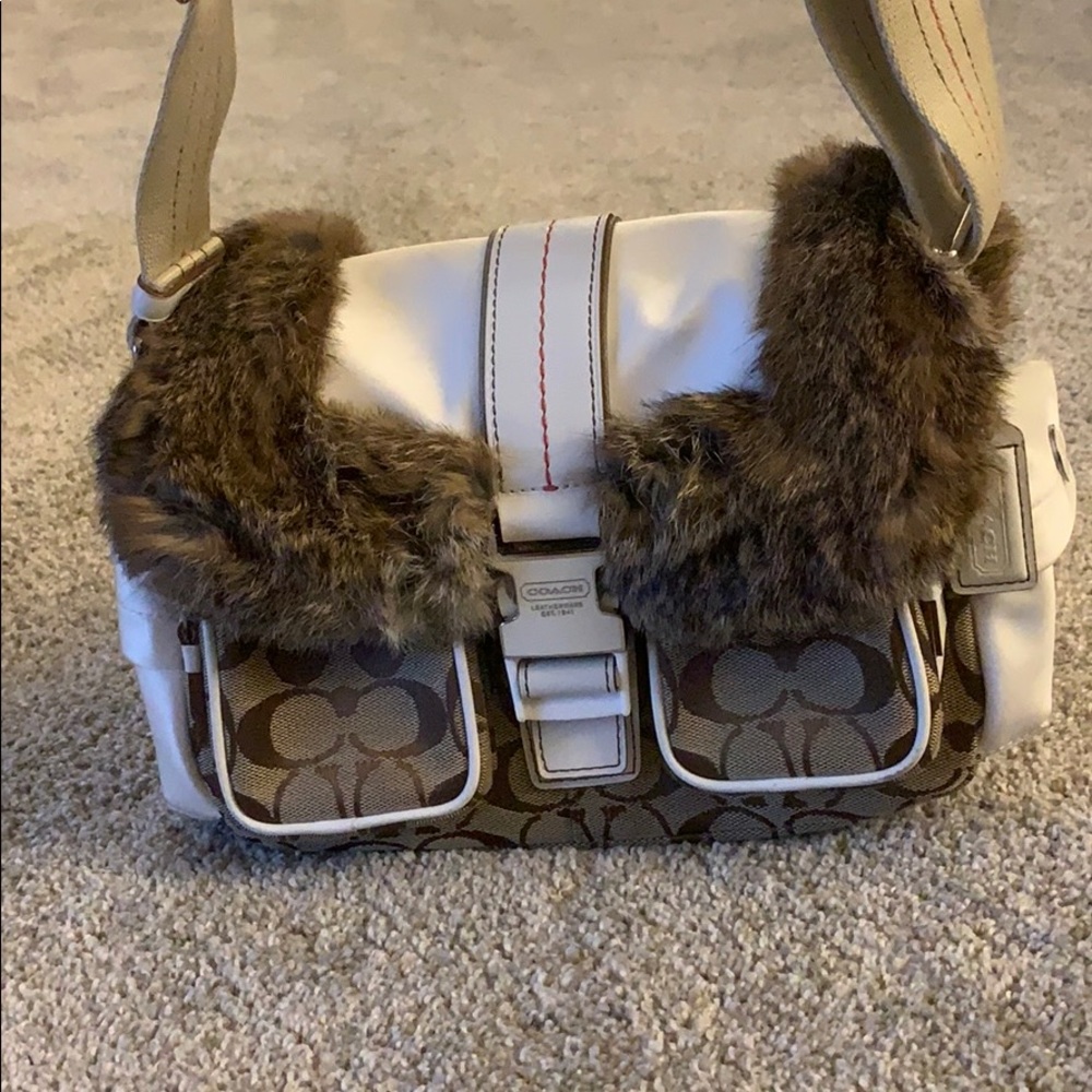 Coach Purse with fur